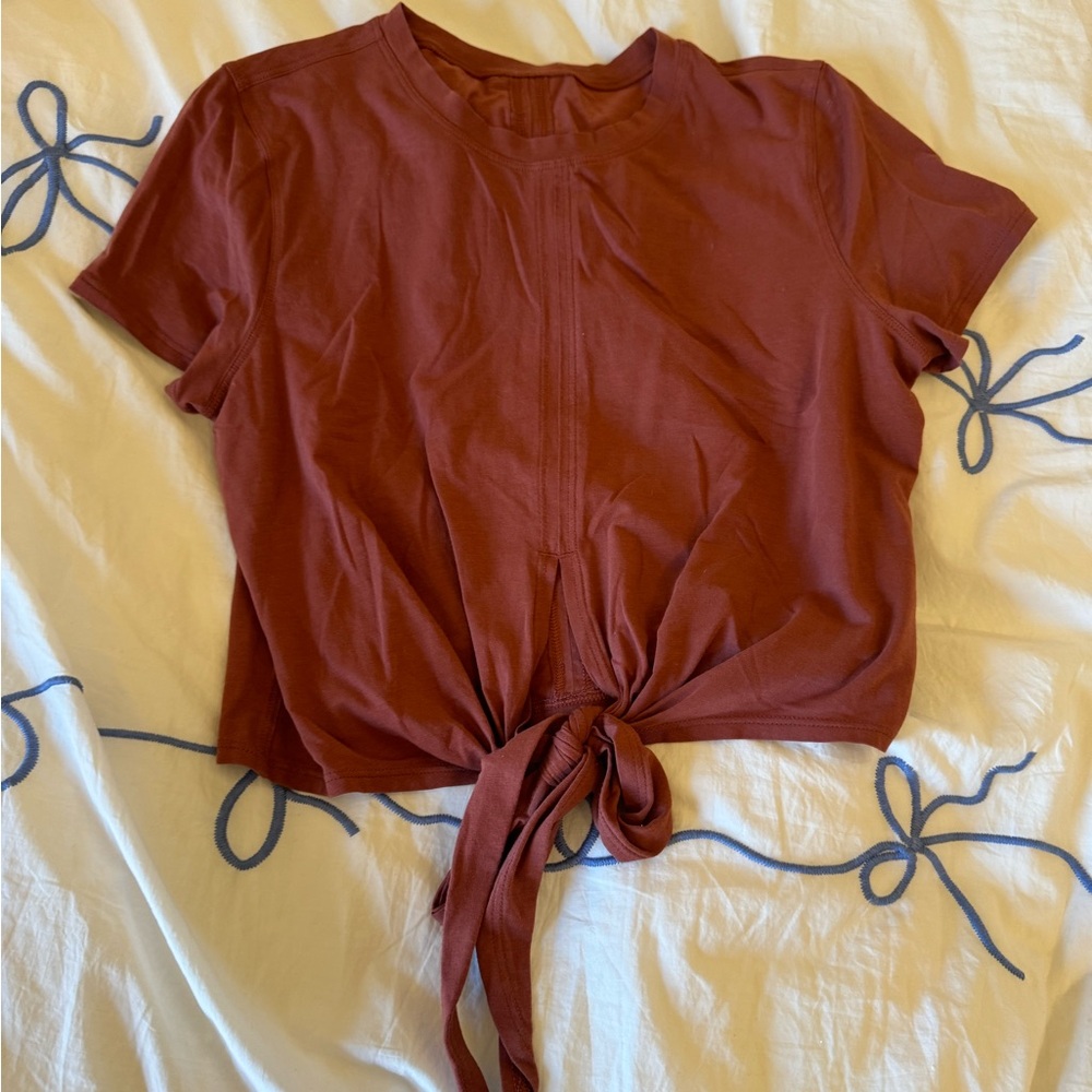 Lululemon shirt with tie in the front